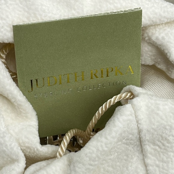 Vintage Judith Ripka Sterling Silver CZ Cluster Enhancer Pendant - Picture 13 of 16